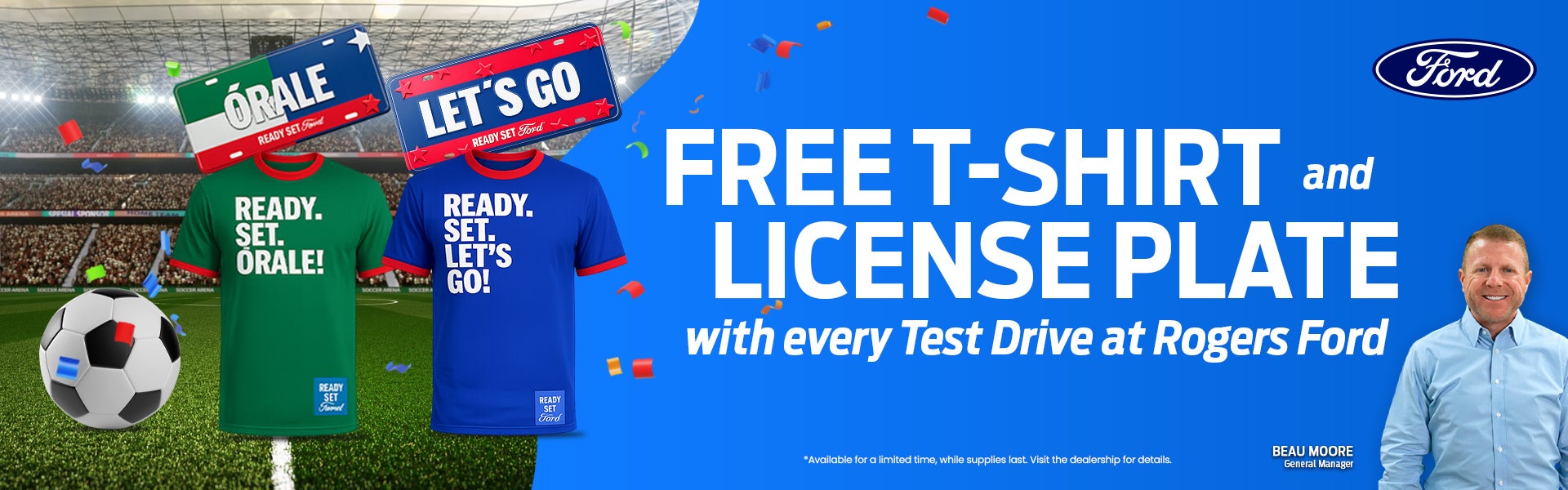 Free T-shirt and Licence Plate